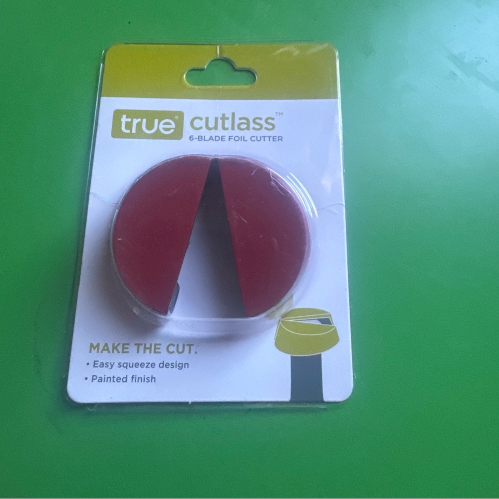 True Cutglass 6 Blade Foil Cutter Wine Bottle Opener X1  Red New U5 Bartender